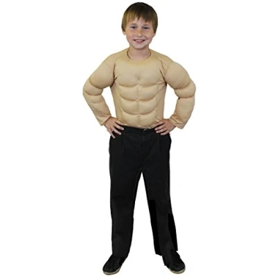 Image of Childrens Muscle Chest Superhero Fancy Dress Top