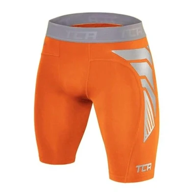 Image of TCA Boys&#039; CarbonForce Pro Compression Base Layer Shorts Thermal Under Gear Orange, 8 10 Years