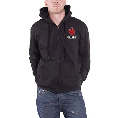 Image of Green Day Hoodie American Idiot Band Logo new Official Mens Black Zipped