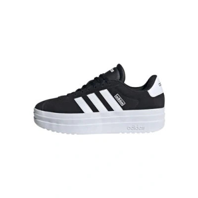 Image of adidas Sportswear VL Court BOLD Training shoe, Women&#039;s, Size: 4, Core black cloud white Leather/synthetics