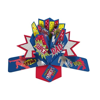 Image of Second Nature Father&#039;s Day &#039;Super Heroes&#039; Pop Up Card FPOP004