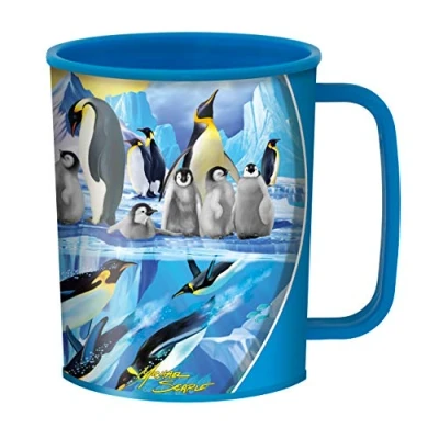Image of 3D LiveLife Drinking Cup Penguin Plunge from Deluxebase. Lenticular Ocean Plastic Cup. 300ml Cups for Kids with Original Artwork Licensed Renowned Artist, Michael Searle