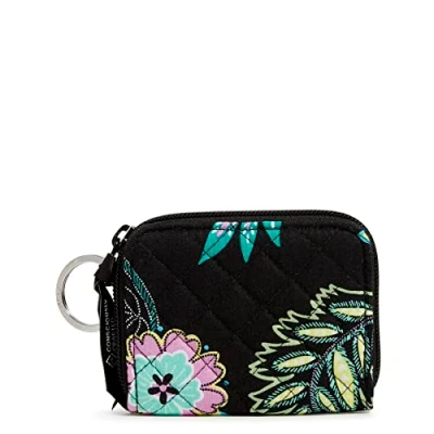 Image of Vera Bradley Women&#039;s Petite Zip Around Wallet with RFID Protection, Island Garden Recycled Cotton, One Size
