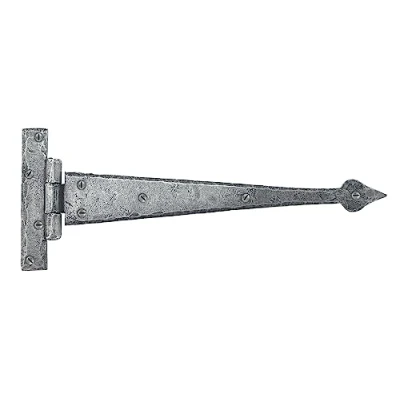 Image of From The Anvil Pewter 12 Inch Arrow Head T Hinge (Pair)