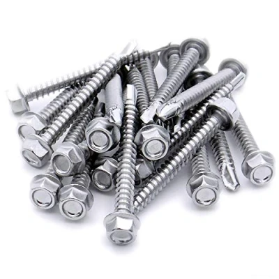 Image of No.10 x 0.9 (4.8mm 22mm) Hex Self Drilling Screw (Flanged) Stainless Steel (A2) (Pack of 20)