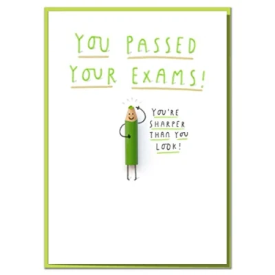 Image of You Passed Your Exams! You&#039;re Sharper Than Look! Funny Exam Congratulations Card
