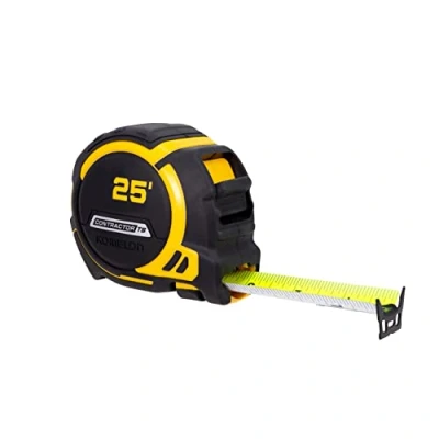 Image of Komelon 93425 Contractor TS Tape Measure 25&#039; x 1.25&quot;, Black/Yellow