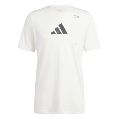 Image of adidas Performance ALL GYM Category Graphic Print Tshirt, Men&#039;s, Size: XL, Chalk white