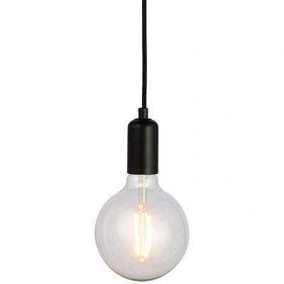 Image of ENDON 76581 Studio Industrial Pendant Light Fixture E27 Rose Ceiling Dimmable Hanging Lights Matt Black