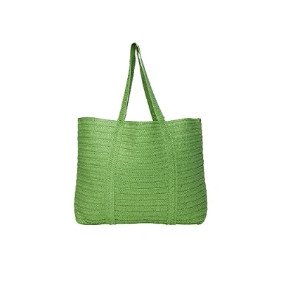 Image of PIECES Women Pcloma Straw Shopper Bag, Poison Green, keine Angabe