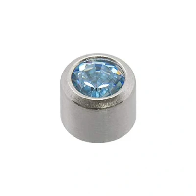 Image of Caflon Blu White Stainless March Mini Birthstone Studs
