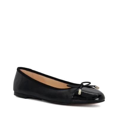 Image of Dune Ladies Highest Toe Cap Ballet Pump Size UK 8 Flat Heel Pumps Black