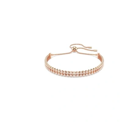 Image of Swarovski Matrix Rose Gold Round Cut Tennis Bracelet