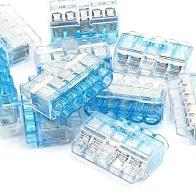 Image of 10pcs 5 Way Push In Terminals Wire Connectors HelaCon Plus Mini