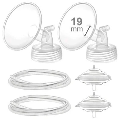 Image of Maymom Pump Parts for Spectra S2 S1 9 Plus Breastpump Not Original Replace Accessories and Flange. Inc Flange Backflow Protector Tubing (19mm)