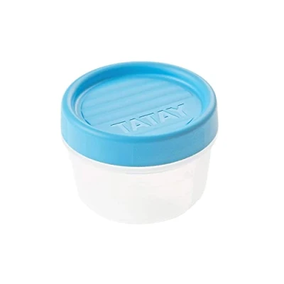 Image of TATAY Food Storage, Airtight, 0.2L of Capacity, Screw Lid, BPA free, Suitable Microwave and Dishwasher, Blue. Measures: 8,5 x 6 cm