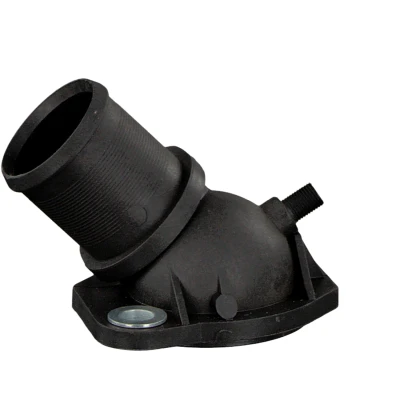 Image of 9608401580, 9616693880 Coolant Flange FEBI BILSTEIN 17935 Plastic PEUGEOT: 406 Saloon, Boxer Van, 306 Hatchback
