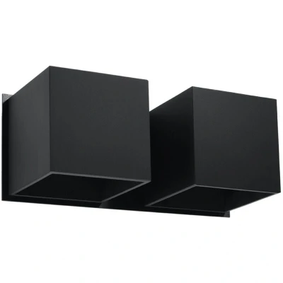 Image of Quad Twin Square Up &amp; Down Wall Lamp Black G9