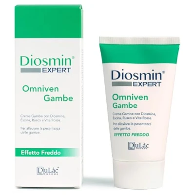 Image of Dulàc Varicose Veins Treatment for Legs, Cream Gel Circulation and Spider Veins, Cooling Effect Diosmin Horse Chestnut Leg Swelling Relief Omniven Gambe Relaxing 150ml