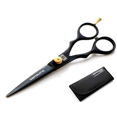 Image of 7.5 inch Professional Hair Cutting Scissors for Hairdressers, Barbers and Pet Grooming, Japanese Blades Black Finish, 19 cm