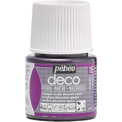 Image of Pebeo 45ml Deco Pearl, Acrylic, Violet, 7 x 4.5 cm
