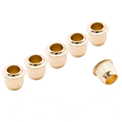 Image of Musiclily Pro 9mm Guitar Tuner Bushings for Electric Vintage Tuning Pegs Machine Heads, Gold (Set of 6)