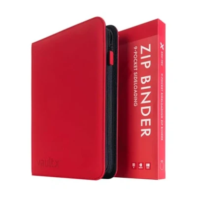 Image of Vault X Premium Exo Tec Zip Binder 9 Pocket with 20 Double Sided Pages for 360 Side Loading Slot Trading Card Album Folder Board, Collectible and Games
