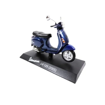 Image of OPO 10 Collection miniature scooter 1/18 compatible with Piaggio Vespa LX 125 blue 2005 Ves0040