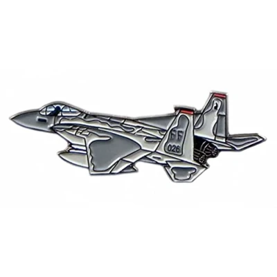 Image of Metal Enamel Pin Badge F15 Fighter Jet Plane airplane aeroplane aircraft