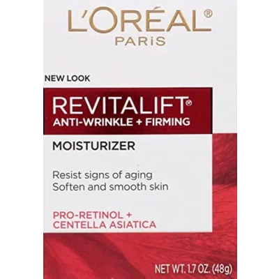 Image of L&#039;Oréal Paris Skincare Revitalift Anti Wrinkle and Firming Face Neck Moisturizer with Pro Retinol, Paraben Free, 1.7 oz.