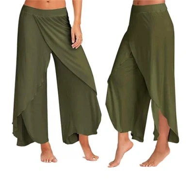 Image of AQUARIUS Super Soft Cotton Spandex Harem Style Yoga Pilates Pants, and Sizes (XL, Green)