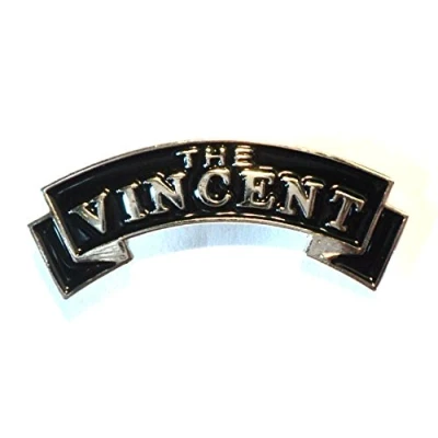 Image of The Vincent Classic 1960&#039;s Biker Metal Motorcycle Enamel Badge