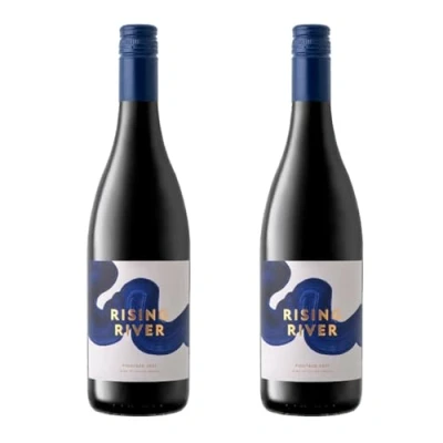 Image of Rising River Pinotage by Rickety Bridge Vineyards 13.5% ABV Medium Bodied Smooth Soft South African Red Wine 2 x 75cl