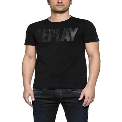 Image of Replay Men&#039;s T Shirt Black L