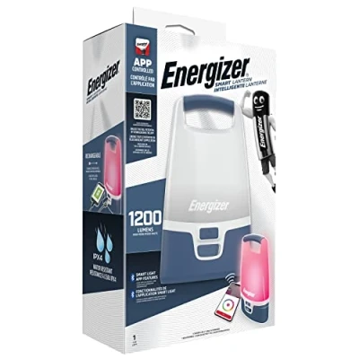 Image of Energizer Smart Rechargeable Lantern, Camping Accessory, 1200 Lumens, IPX4 Water Resistant, 360 Lighting, Charging Cable Included