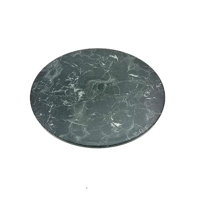 Image of BE Furniture 70 cm Round Alcantara Black Marble Effect Bistro Table Top