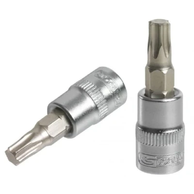 Image of KS Tools 922.1479 TORX® 1/4 Inch Screwdriver Socket L.37 mm T10 Ultimate Range Chrome Vanadium Satin Finish