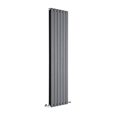 Image of Milano Alpha Anthracite Vertical Double Flat Panel Radiator 1600mm x 420mm