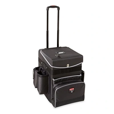 Image of Rubbermaid Commercial Products Janitorial Cart, AluminumPolyesterTeflonPolypropylene, Dark Gray, M