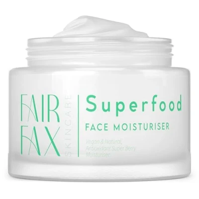 Image of Fairfax Skincare Face Moisturiser 50ml Natural Facial Vegan Cruelty Free Cream for Women with Avocado Oil, Shea Butter, Blueberry Oil Intensively Hydrating and Soothing