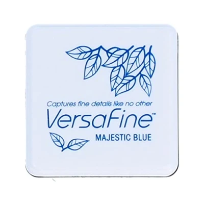 Image of Tsukineko VersaFine Ink Pads for Stamping Blue, Majestic Blue Small Water resistant, Opaque, Archival Embossing