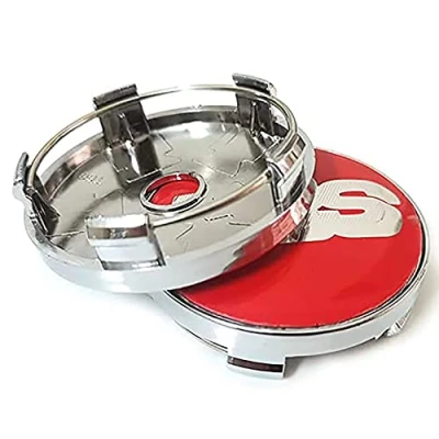 Image of 4Pcs Car Hub Centre Caps Wheel Covers, for BBS 56MM 60MM 65MM 68MM Decoration Accessories,60mm red silver