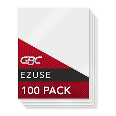 Image of Swingline GBC Thermal Laminating Sheets/Pouches, Letter Size, Speed Pouch, 5Mil, EZUse, 100 Count (3200716), Clear