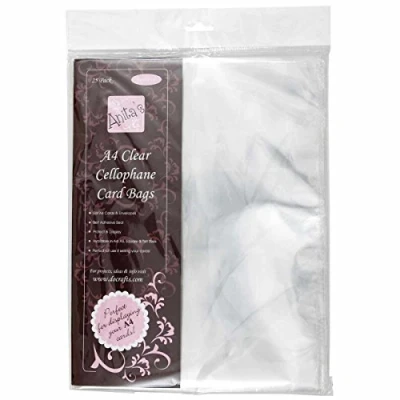 Image of Anitas Card Bag, 240 x 322mm, Clear, Pack Of 25, Plastic Protection For Home, Art, Craft, Cardmaking