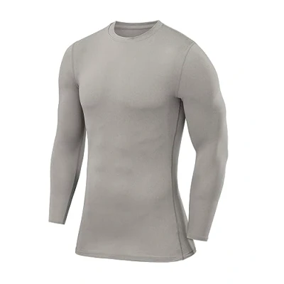 Image of PowerLayer Compression Shirt for Boys, Thermal Long Sleeve Tops Men Base Layers Running Cycling Gym Top Tornado (Boys), 12 14 Years (Boys X Large)