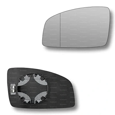Image of Less4spares Replacement Wing Mirror Glass Left Compatible with Renault Espace 2003 2009 CLIP ON Passnager Near Side N/S Heated Blind Spot