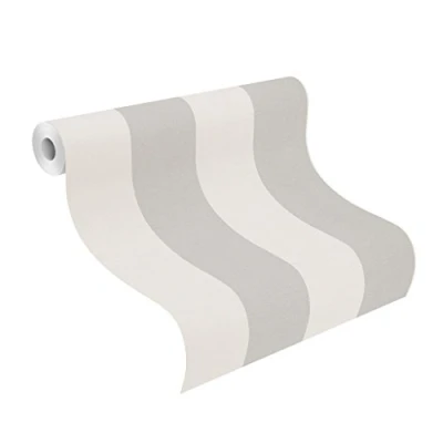 Image of Rasch Just Me 286632 Graphic Wallpaper Silver Cream White