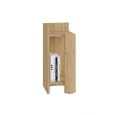 Image of HOCUS PICUS Bedside Table Nightstand for Bedroom, Lamp Holder, Slim Storage, Side End Table, Easy to Assemble, 25x60x27 cm (Oak, Left)