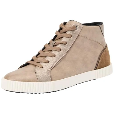 Image of Geox Women&#039;s D Blomiee G Sneaker, Dk Taupe, 8 UK