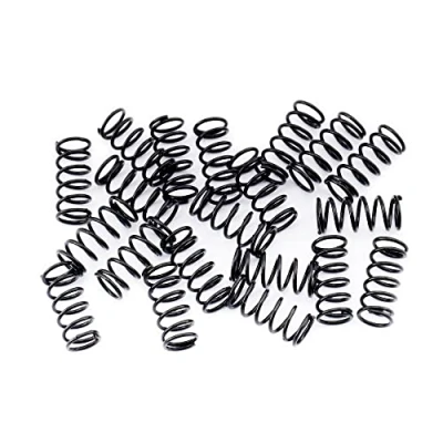 Image of Musiclily Pro 10x4.5mm Steel Saddle Springs for Strat Tele Electric Guitar Bridge, Black (Set of 20)